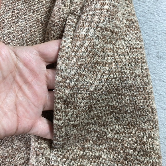 Chaps Sweater Men Large Brown 1/4 Zip Pullover Fleece Sweatshirt Pockets Logo - Picture 16 of 16